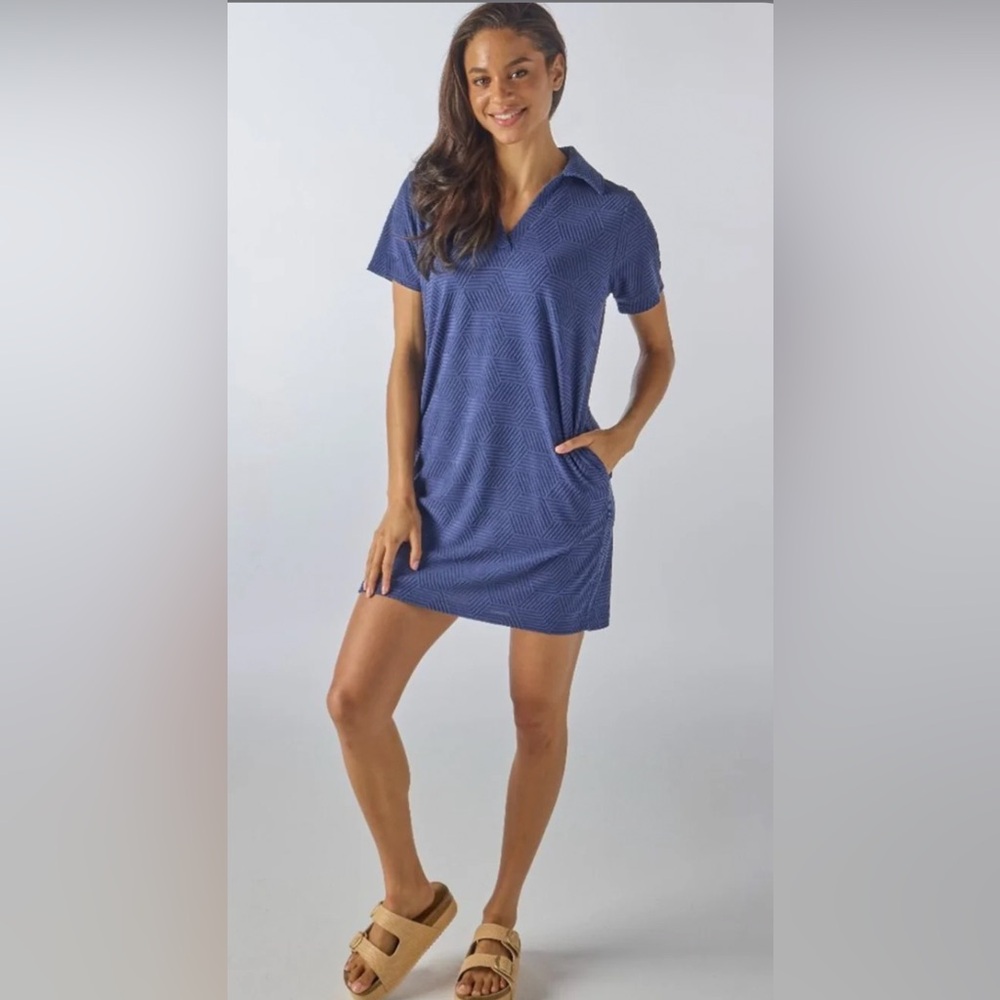 Simply Southern Terry Dress Navy Size S NWT - Picture 1 of 11
